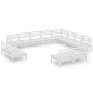 vidaXL Set Salotto da Giardino 12 pz in Legno Massello di Pino Bianco vidaXL Set Salotto da Giardino 12 pz in Legno Massello di Pino Bianco