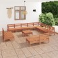 vidaXL Set Salotto da Giardino 13 pz in Legno Massello di Pino Miele vidaXL Set Salotto da Giardino 13 pz in Legno Massello di Pino Miele
