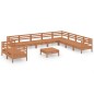 vidaXL Set Salotto da Giardino 11 pz in Legno Massello di Pino Miele vidaXL Set Salotto da Giardino 11 pz in Legno Massello di Pino Miele