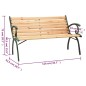 Panca da Giardino 116 cm in Ghisa e Legno Massello di Abete Panca da Giardino 116 cm in Ghisa e Legno Massello di Abete
