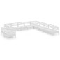 vidaXL Set Salotto da Giardino 11 pz in Legno Massello di Pino Bianco vidaXL Set Salotto da Giardino 11 pz in Legno Massello di Pino Bianco