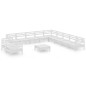 vidaXL Set Salotto da Giardino 12 pz in Legno Massello di Pino Bianco vidaXL Set Salotto da Giardino 12 pz in Legno Massello di Pino Bianco