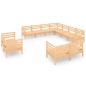 vidaXL Set Salotto da Giardino 11 pz in Legno Massello di Pino vidaXL Set Salotto da Giardino 11 pz in Legno Massello di Pino