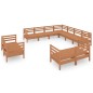 vidaXL Set Salotto da Giardino 11 pz in Legno Massello di Pino Miele vidaXL Set Salotto da Giardino 11 pz in Legno Massello di Pino Miele