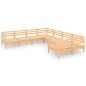 vidaXL Set Salotto da Giardino 8 pz in Legno Massello di Pino
