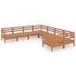 vidaXL Set Salotto da Giardino 8 pz in Legno Massello di Pino ambra vidaXL Set Salotto da Giardino 8 pz in Legno Massello di Pino ambra