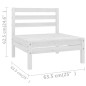 vidaXL Set Salotto da Giardino 9 pz in Legno Massello di Pino Bianco vidaXL Set Salotto da Giardino 9 pz in Legno Massello di Pino Bianco