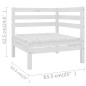 vidaXL Set Salotto da Giardino 9 pz in Legno Massello di Pino Bianco vidaXL Set Salotto da Giardino 9 pz in Legno Massello di Pino Bianco