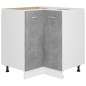 Armadio Angolare Grigio Cemento 75,5x75,5x80,5 cm in Truciolato