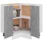 Armadio Angolare Grigio Cemento 75,5x75,5x80,5 cm in Truciolato