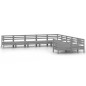 vidaXL Set Salotto da Giardino 10 pz Grigio in Legno Massello di Pino