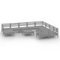 vidaXL Set Salotto da Giardino 11 pz in Legno Massello di Pino Grigio vidaXL Set Salotto da Giardino 11 pz in Legno Massello di Pino Grigio