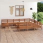 vidaXL Set Salotto da Giardino 12 pz Miele in Legno Massello di Pino vidaXL Set Salotto da Giardino 12 pz Miele in Legno Massello di Pino