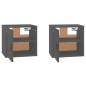 Pensili 2pz Grigi 31,5x30x30 cm in Legno Massello di Pino Pensili 2pz Grigi 31,5x30x30 cm in Legno Massello di Pino