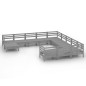 vidaXL Set Salotto da Giardino 12 pz Grigio in Legno Massello di Pino
