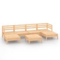 vidaXL Set Salotto da Giardino 7 pz in Legno Massello di Pino vidaXL Set Salotto da Giardino 7 pz in Legno Massello di Pino