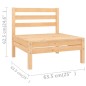 vidaXL Set Salotto da Giardino 7 pz in Legno Massello di Pino