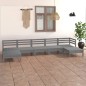 vidaXL Set Salotto da Giardino 7 pz in Legno Massello di Pino Grigio vidaXL Set Salotto da Giardino 7 pz in Legno Massello di Pino Grigio