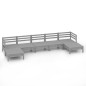 vidaXL Set Salotto da Giardino 7 pz in Legno Massello di Pino Grigio vidaXL Set Salotto da Giardino 7 pz in Legno Massello di Pino Grigio