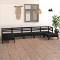 vidaXL Set Salotto da Giardino 7 pz in Legno Massello di Pino Nero vidaXL Set Salotto da Giardino 7 pz in Legno Massello di Pino Nero