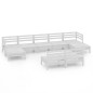 vidaXL Set Salotto da Giardino 9 pz in Legno Massello di Pino Bianco vidaXL Set Salotto da Giardino 9 pz in Legno Massello di Pino Bianco