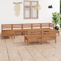 vidaXL Set Salotto da Giardino 9 pz in Legno Massello di Pino Miele vidaXL Set Salotto da Giardino 9 pz in Legno Massello di Pino Miele