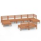 vidaXL Set Salotto da Giardino 9 pz in Legno Massello di Pino Miele vidaXL Set Salotto da Giardino 9 pz in Legno Massello di Pino Miele