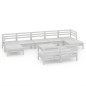 vidaXL Set Salotto da Giardino 10 pz Bianco in Legno Massello di Pino vidaXL Set Salotto da Giardino 10 pz Bianco in Legno Massello di Pino