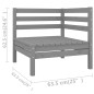 vidaXL Set Salotto da Giardino 10 pz in Legno Massello di Pino Grigio vidaXL Set Salotto da Giardino 10 pz in Legno Massello di Pino Grigio
