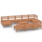 vidaXL Set Salotto da Giardino 11 pz in Legno Massello di Pino Miele vidaXL Set Salotto da Giardino 11 pz in Legno Massello di Pino Miele