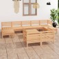 vidaXL Set Salotto da Giardino 10 pz in Legno Massello di Pino vidaXL Set Salotto da Giardino 10 pz in Legno Massello di Pino