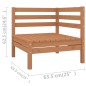 vidaXL Set Salotto da Giardino 10 pz Miele in Legno Massello di Pino