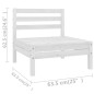vidaXL Set Salotto da Giardino 10 pz in Legno Massello di Pino Bianco