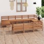 vidaXL Set Salotto da Giardino 10 pz in Legno Massello di Pino Miele vidaXL Set Salotto da Giardino 10 pz in Legno Massello di Pino Miele