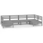 vidaXL Set Salotto da Giardino 6 pz Grigio in Legno Massello di Pino vidaXL Set Salotto da Giardino 6 pz Grigio in Legno Massello di Pino