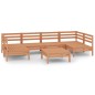 vidaXL Set Salotto da Giardino 7 pz in Legno Massello di Pino Miele vidaXL Set Salotto da Giardino 7 pz in Legno Massello di Pino Miele