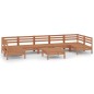vidaXL Set Salotto da Giardino 8pz in Legno Massello di Pino Miele