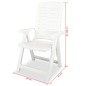 vidaXL Sedie Reclinabili da Giardino 2 pz in Plastica Bianca vidaXL Sedie Reclinabili da Giardino 2 pz in Plastica Bianca