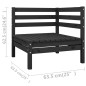vidaXL Set Salotto da Giardino 8 pz in Legno Massello di Pino Nero vidaXL Set Salotto da Giardino 8 pz in Legno Massello di Pino Nero