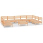 vidaXL Set Salotto da Giardino 10 pz in Legno Massello di Pino vidaXL Set Salotto da Giardino 10 pz in Legno Massello di Pino