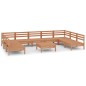 vidaXL Set Salotto da Giardino 10 pz in Legno Massello di Pino ambra vidaXL Set Salotto da Giardino 10 pz in Legno Massello di Pino ambra