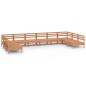 vidaXL Set Salotto da Giardino 10 pz in Legno Massello di Pino ambra vidaXL Set Salotto da Giardino 10 pz in Legno Massello di Pino ambra