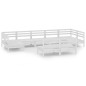 vidaXL Set Salotto da Giardino 9 pz Bianco in Legno Massello di Pino vidaXL Set Salotto da Giardino 9 pz Bianco in Legno Massello di Pino