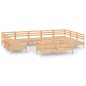 vidaXL Set Salotto da Giardino 12 pz in Legno Massello di Pino vidaXL Set Salotto da Giardino 12 pz in Legno Massello di Pino