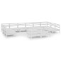 vidaXL Set Salotto da Giardino 13 pz in Legno Massello di Pino Bianco vidaXL Set Salotto da Giardino 13 pz in Legno Massello di Pino Bianco