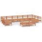vidaXL Set Salotto da Giardino 12 pz in Legno Massello di Pino ambra