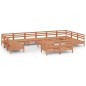 vidaXL Set Salotto da Giardino 13 pz in Legno Massello di Pino Miele