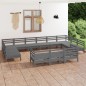 vidaXL Set Salotto da Giardino 13 pz in Legno Massello di Pino Grigio vidaXL Set Salotto da Giardino 13 pz in Legno Massello di Pino Grigio