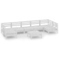 vidaXL Set Salotto da Giardino 8 pz in Legno Massello di Pino Bianco