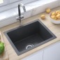 Lavello da Cucina Lavorato a Mano Nero Acciaio Inox Lavello da Cucina Lavorato a Mano Nero Acciaio Inox